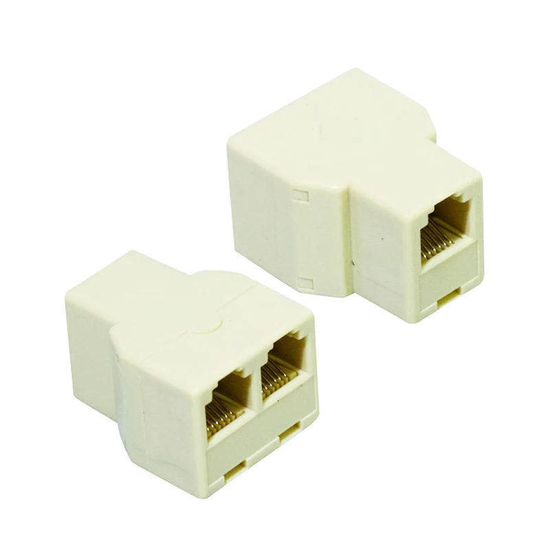 Life Adattatore modulare 3 prese Pin to Pin per rete telefonica, adattatore rete telefonica, 2 pezzi