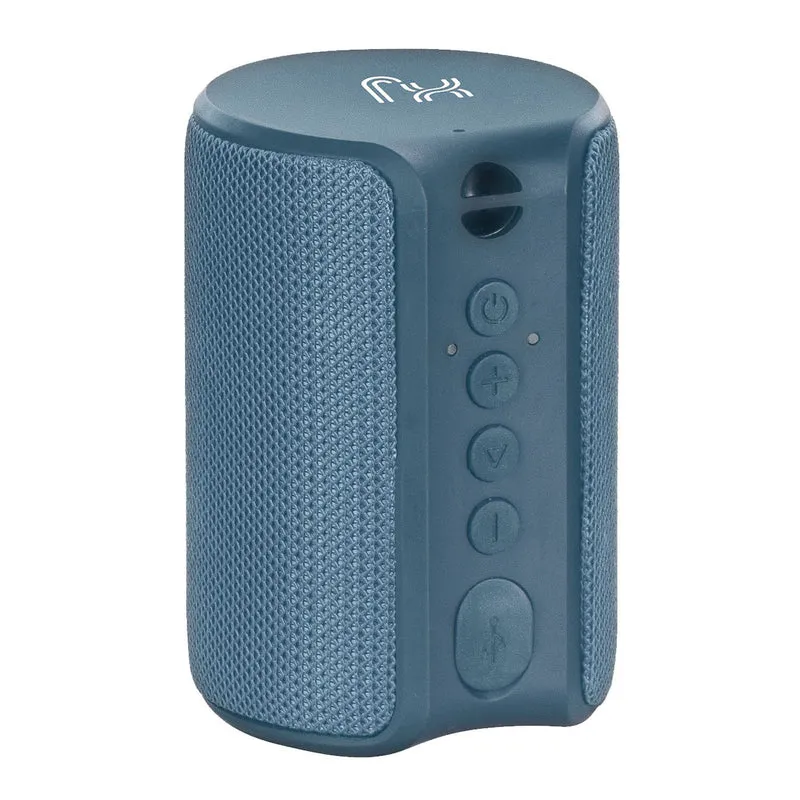X-JUMP XJ-50 Cassa Bluetooth portatile amplificata 18W, Altoparlante TWS, ingresso AUX e MicroSD, microfono incorporato, speaker blu resistente all'acqua waterproof IPX7