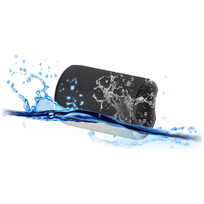 X-JUMP XJ-50 Cassa Bluetooth portatile amplificata 18W, Altoparlante TWS, ingresso AUX e MicroSD, microfono incorporato, speaker nero resistente all'acqua waterproof IPX7
