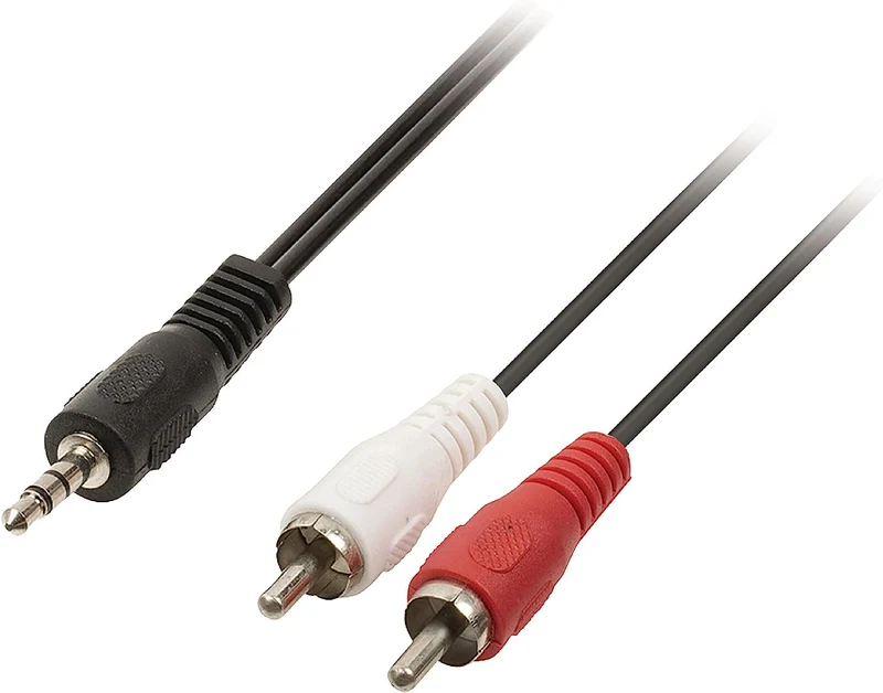 Valueline Cavo audio stereo con connettore Jasck da 3.5 mm e 2 connettori RCA, 5 metri