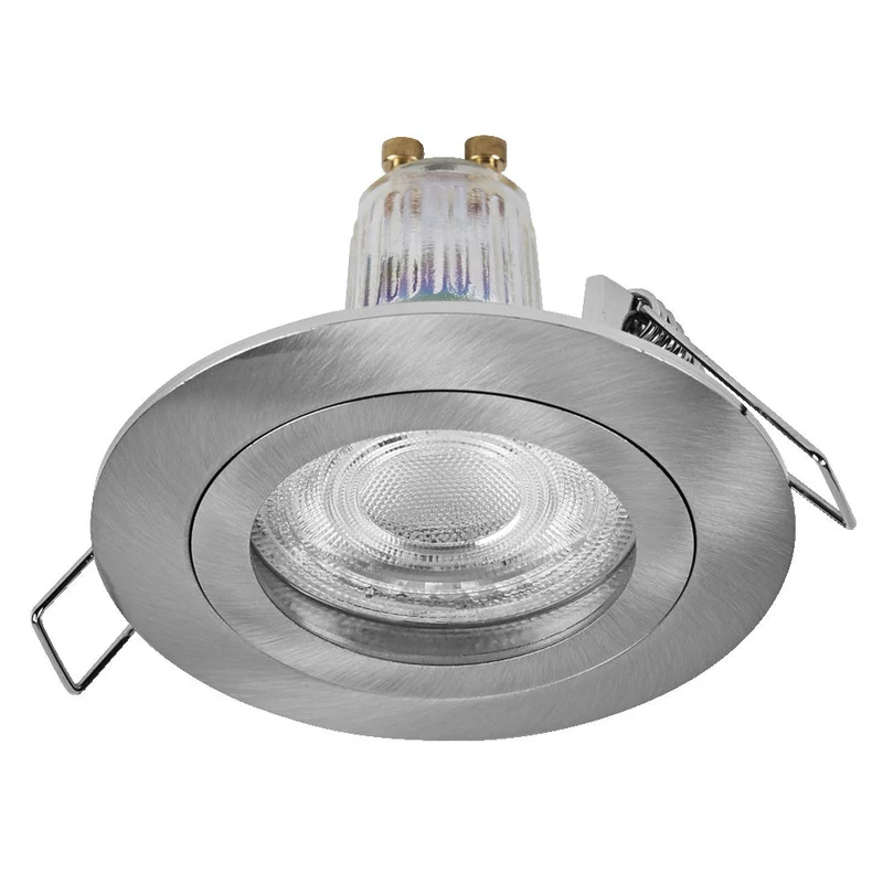 Set faretti da incasso OSRAM LED Spot Recess GU10 Click 4,5W Nichel satinato ⌀60 mm