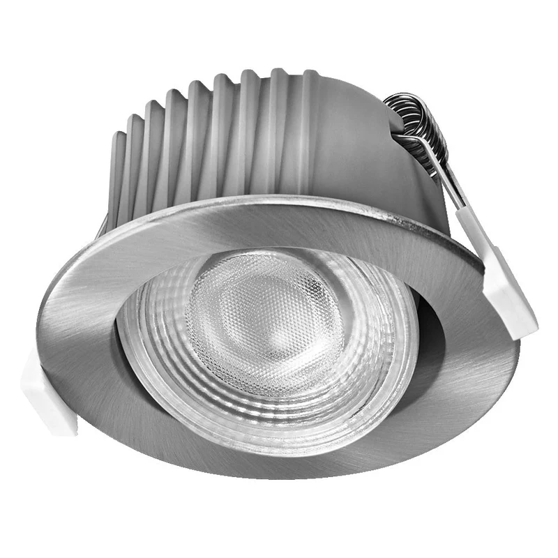 OSRAM Spot LED Recess Set Faretto da Incasso per Bagno CCT IP44 orientabile 4,9W 36° Nichel Satinato ⌀68 mm