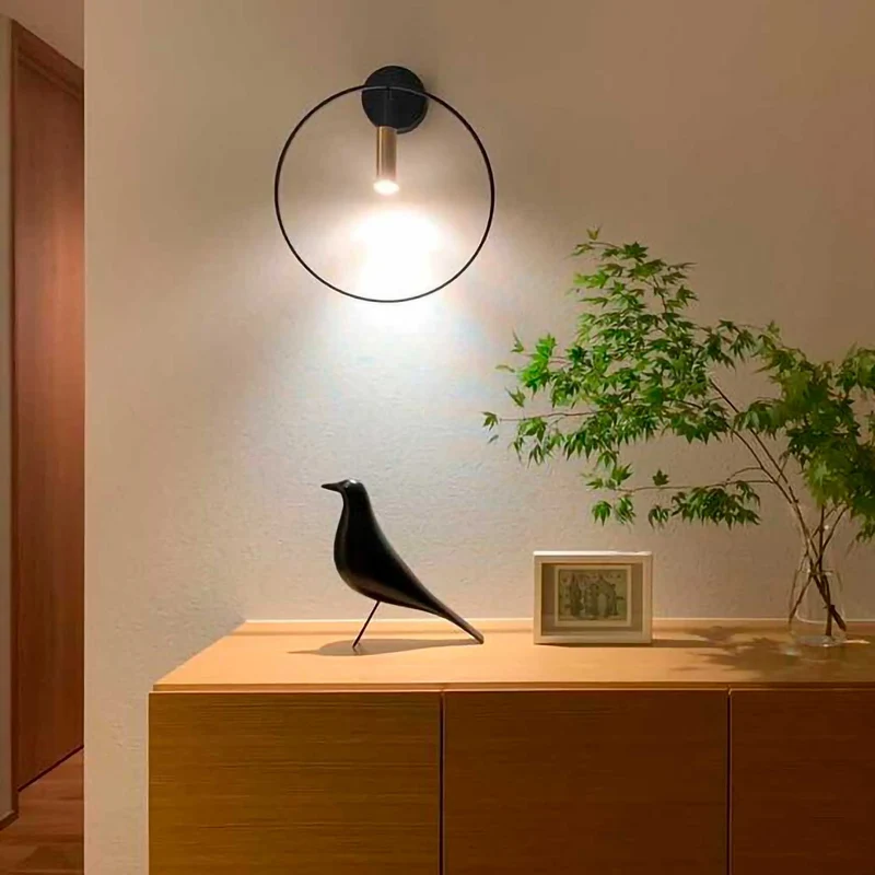 Revolta - Applique murale LED en acier, style art déco, Ø 28 cm
