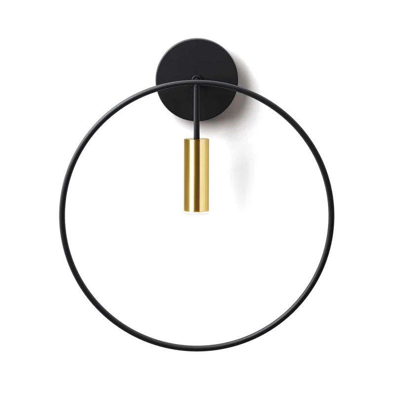 Revolta - Applique murale LED en acier, style art déco, Ø 28 cm
