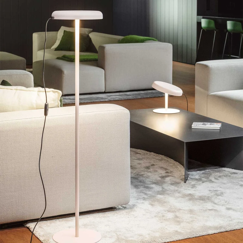 Mood - Lampadaire LED en acier, style contemporain, H 125 cm