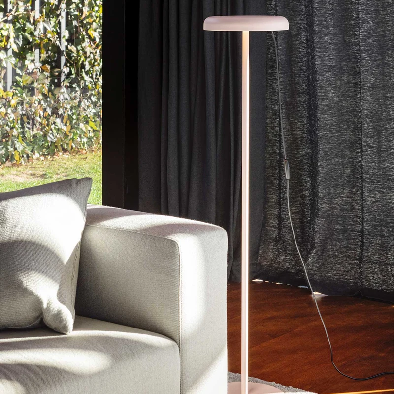 Mood - Lampadaire LED en acier, style contemporain, H 125 cm