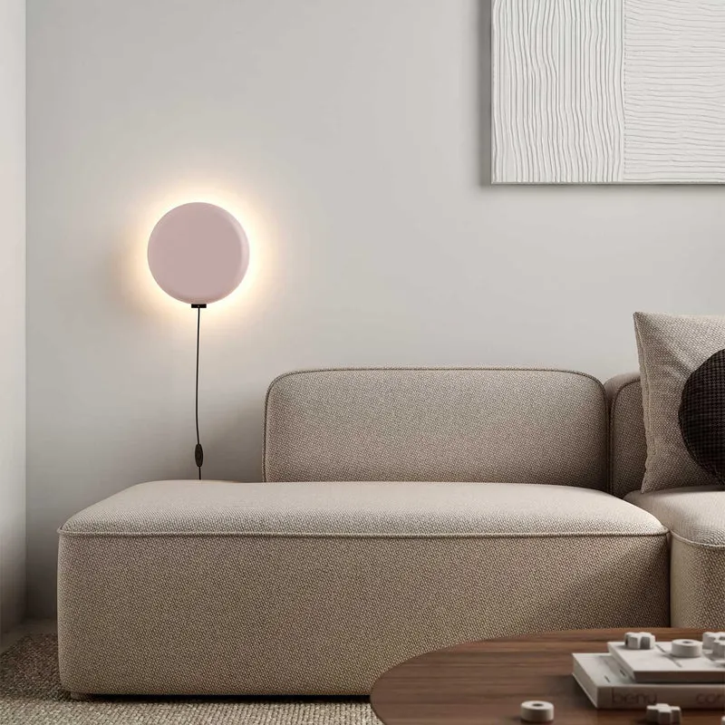 Mood - Applique murale LED en acier et verre, style contemporain, Ø 27 cm