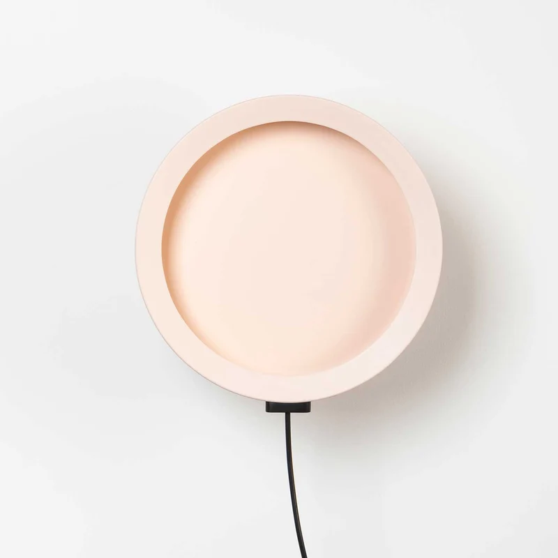 Mood - Applique murale LED en acier et verre, style contemporain, Ø 27 cm