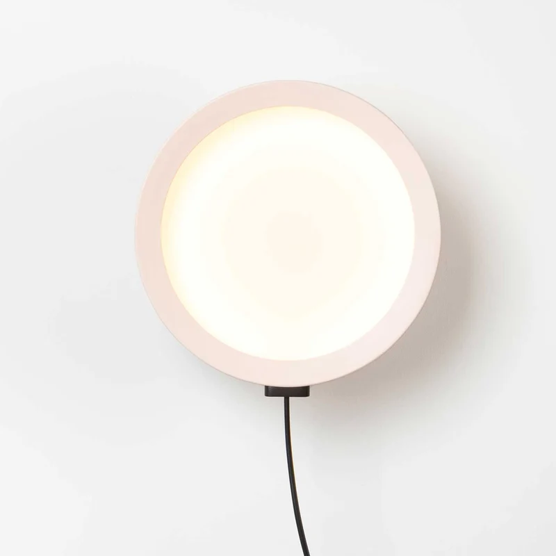 Mood - Applique murale LED en acier et verre, style contemporain, Ø 27 cm
