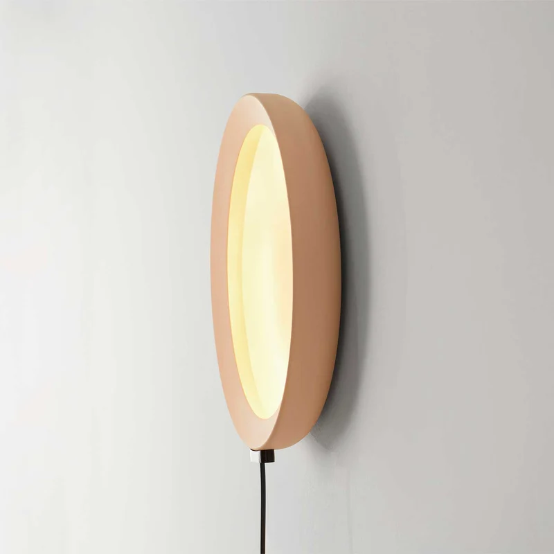Mood - Applique murale LED en acier et verre, style contemporain, Ø 27 cm