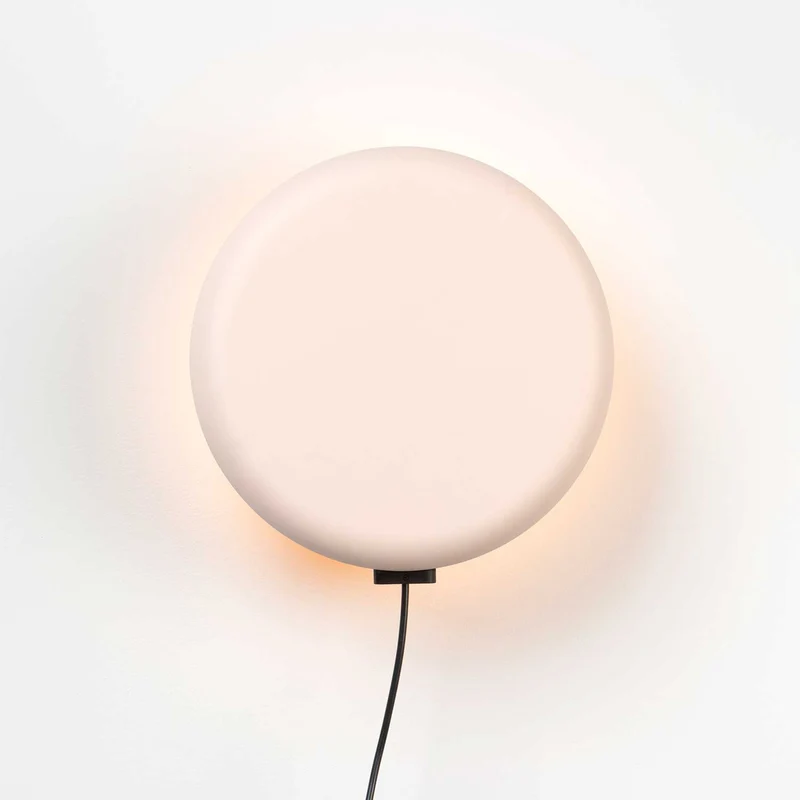 Mood - Applique murale LED en acier et verre, style contemporain, Ø 27 cm