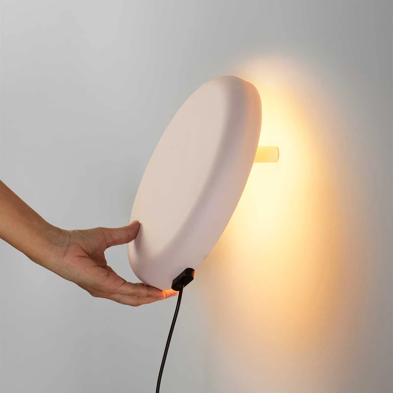 Mood - Applique murale LED en acier et verre, style contemporain, Ø 27 cm