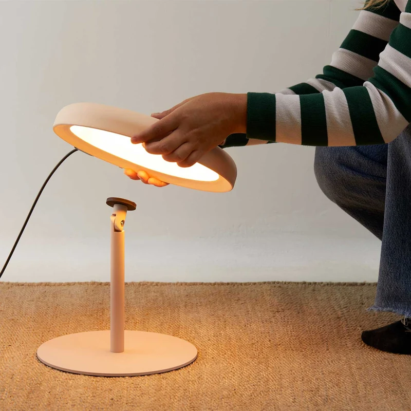 Mood - Lampe à poser LED en acier, style minimaliste, H 22,5 cm