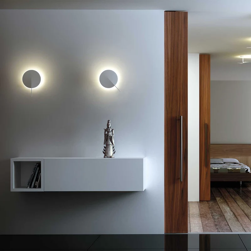 Obs - Applique murale LED en acier, style minimaliste, Ø 20 cm