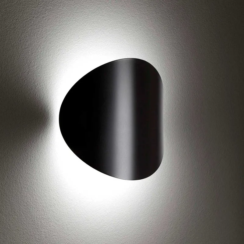 Lune - Applique murale LED en acier, style minimaliste, Ø 22 cm