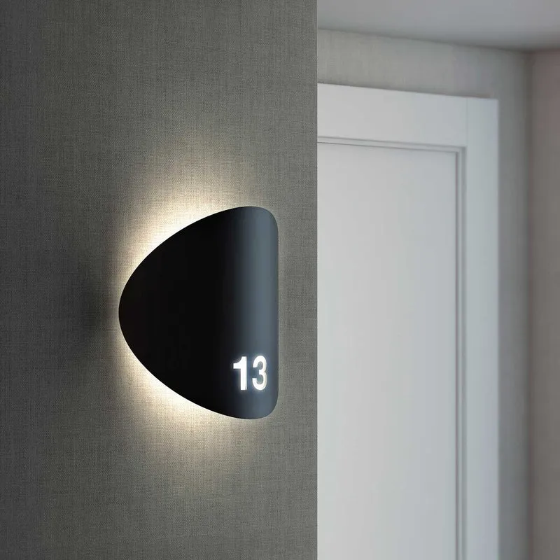 Lune - Applique murale LED en acier, style minimaliste, Ø 22 cm