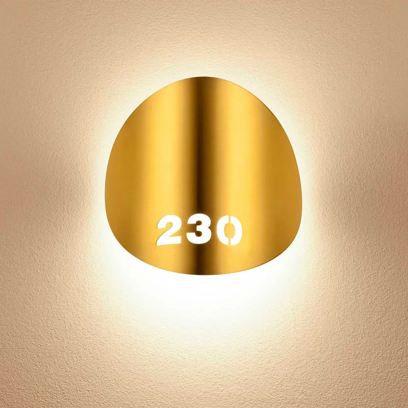 Lune - Applique murale LED en acier, style minimaliste, Ø 22 cm