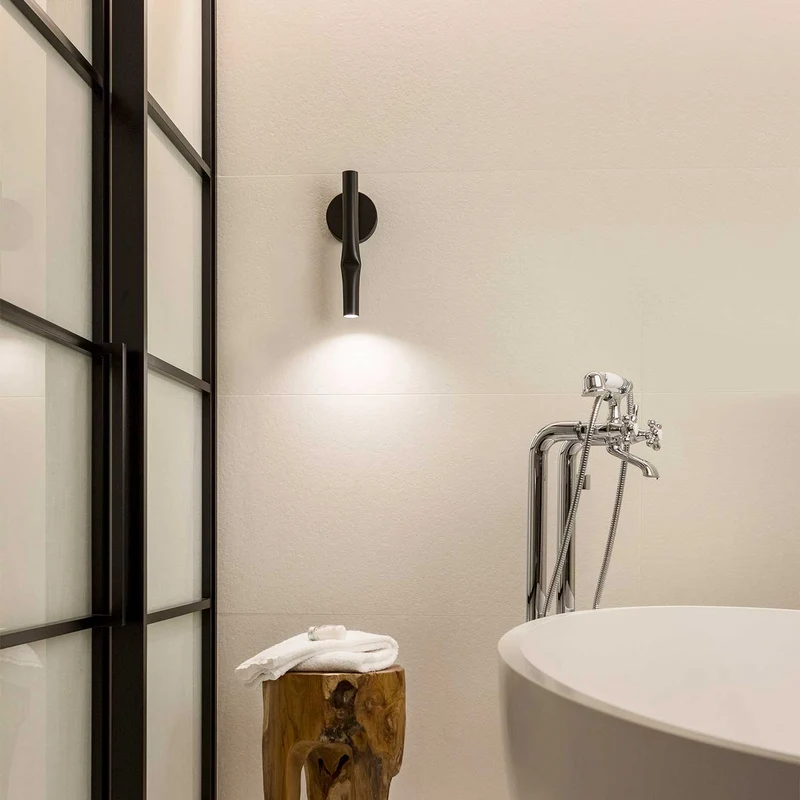 Flow - Applique murale LED en acier, style art déco, H 32 cm