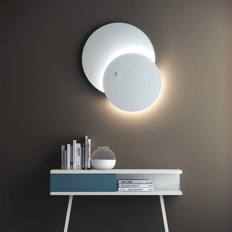Eclipsi - Applique murale LED en acier, style minimaliste, Ø 50 ou 69,5 cm