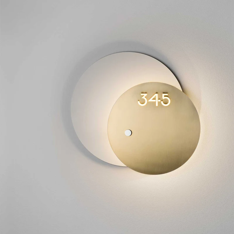 Eclipsi - Applique murale LED en acier, style minimaliste, Ø 50 ou 69,5 cm