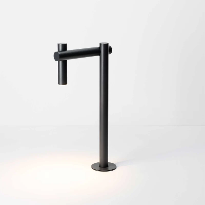 Tik - Borne extérieure LED en acier et polyéthylène, style contemporain, H 49,5 ou 80,4 cm