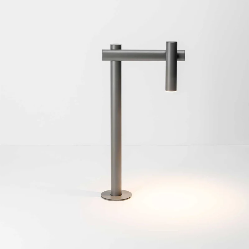 Tik - Borne extérieure LED en acier et polyéthylène, style contemporain, H 49,5 ou 80,4 cm