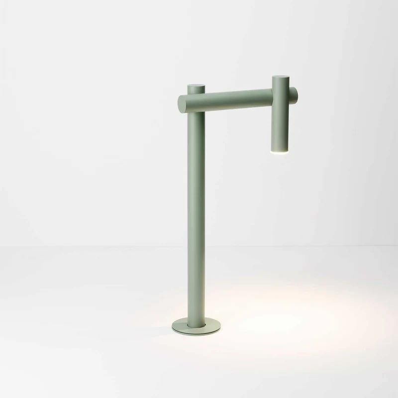 Tik - Borne extérieure LED en acier et polyéthylène, style contemporain, H 49,5 ou 80,4 cm
