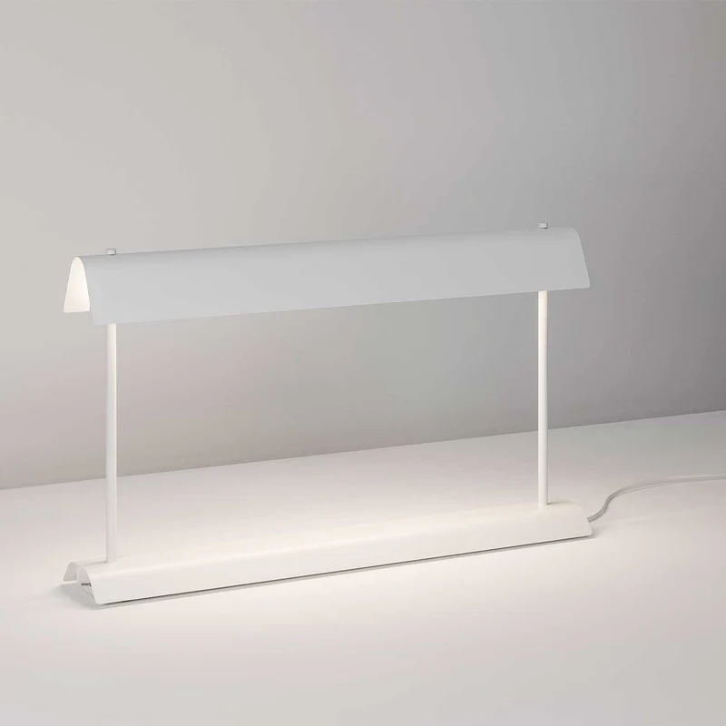 Gada - Lampe de bureau LED en acier et verre, style minimaliste, H 38,6 cm