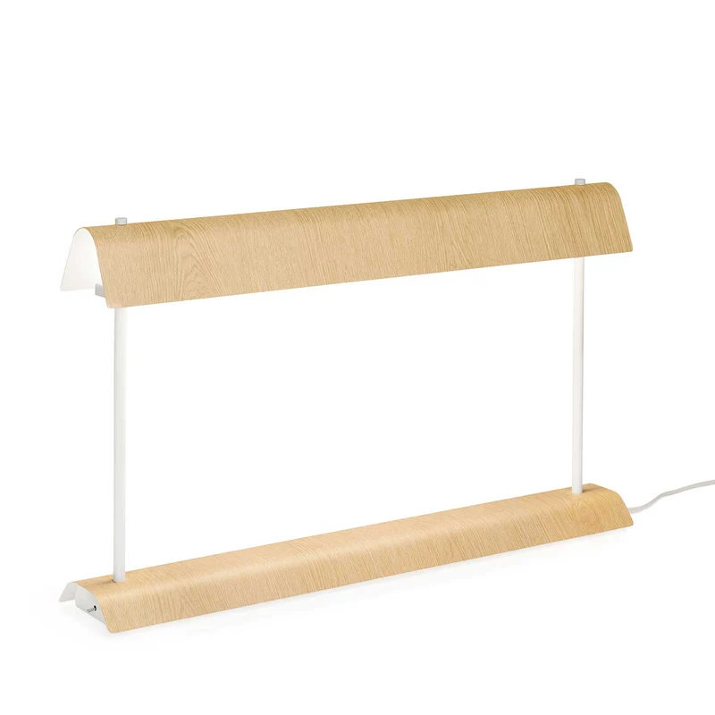 Gada - Lampe de bureau LED en acier et verre, style minimaliste, H 38,6 cm