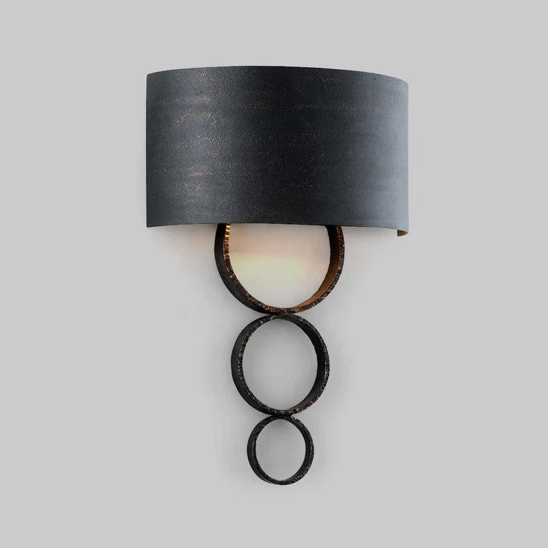 Rivington - Applique murale en cuivre finition noire, style vintage