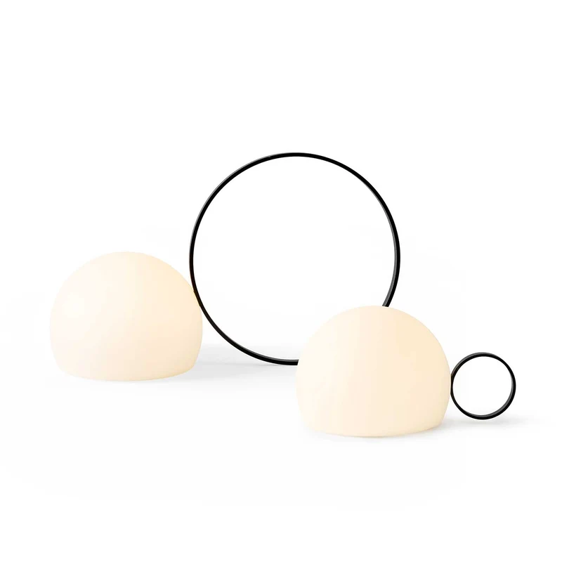 Circ - Lampe à poser sans fil LED IP67 en acier et polyéthylène, style contemporain