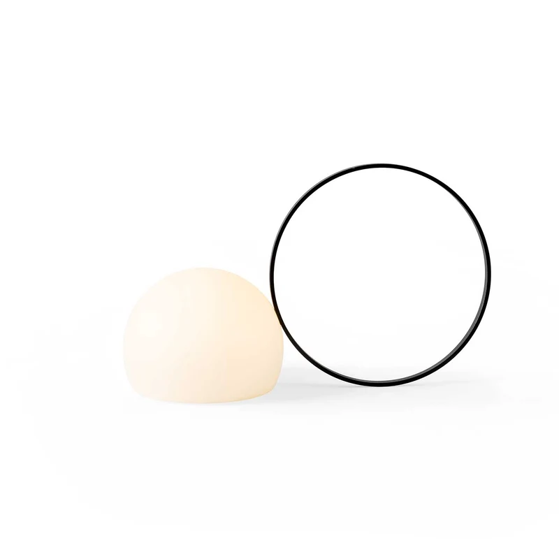 Circ - Lampe à poser sans fil LED IP67 en acier et polyéthylène, style contemporain