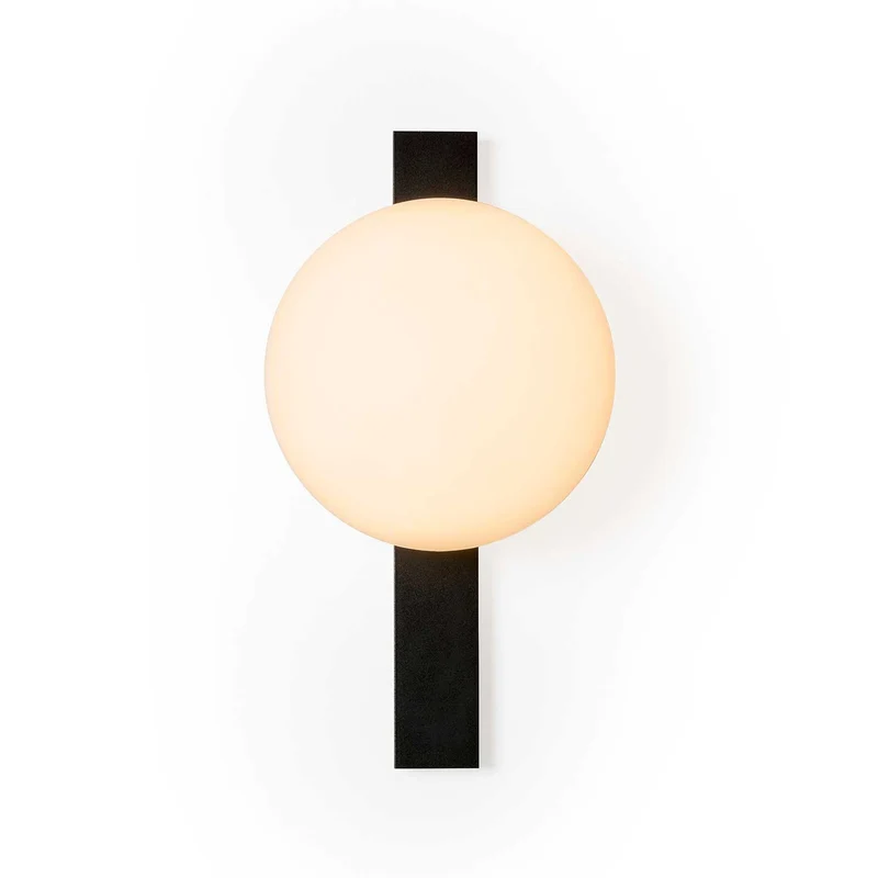 Circ - Applique murale LED IP55 en acier et polyéthylène, style contemporain, H 30 cm