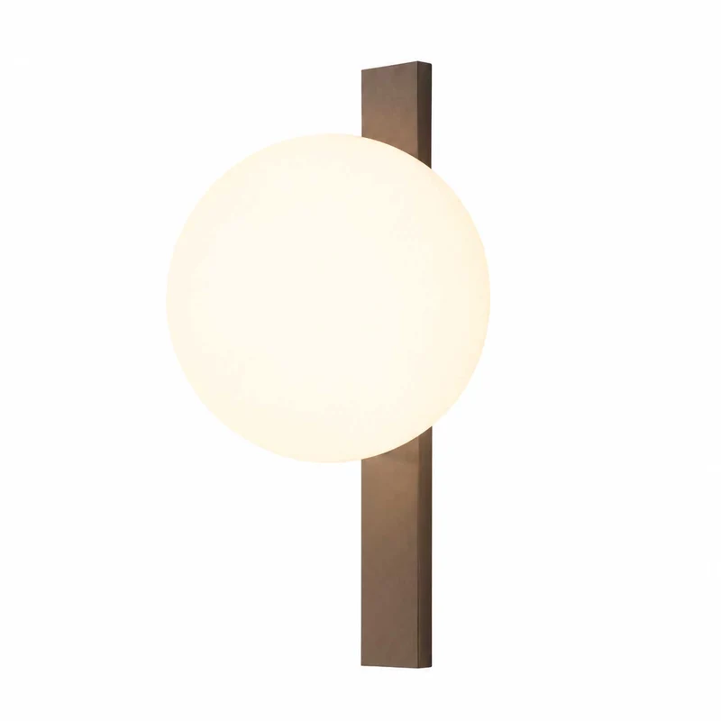 Circ - Applique murale LED IP44 en acier et verre, style art déco, H 30 cm