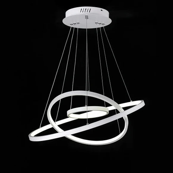 Lampadario a Sospensione Moderno a Forma di Anelli
