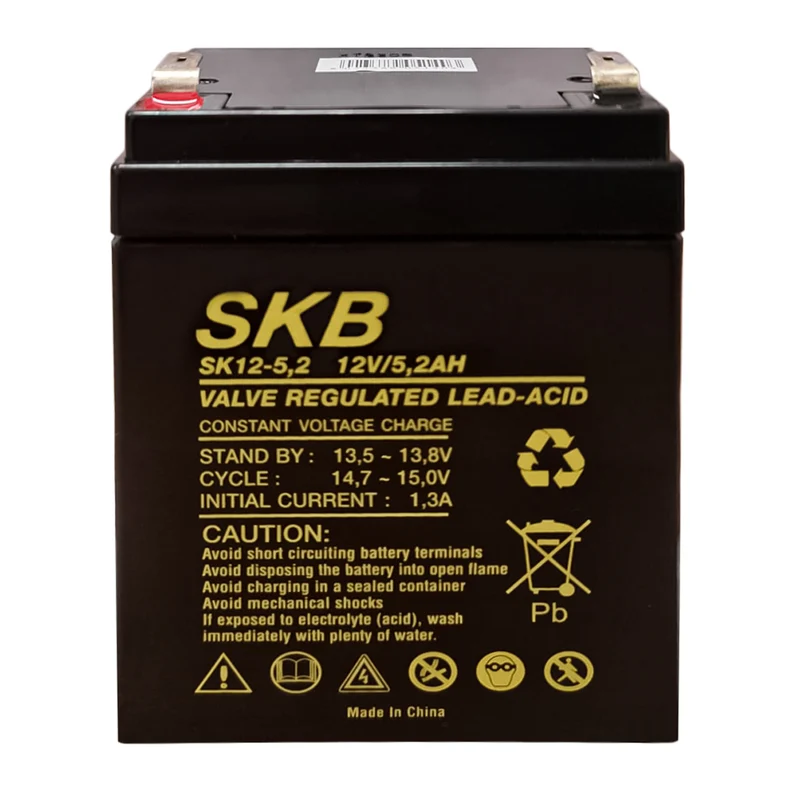 SKB Batteria al piombo SK12-5,2 batteria ricaricabile 12V 5,2AH serie SK, tecnologia AGM piastra piana regolate con valvola
