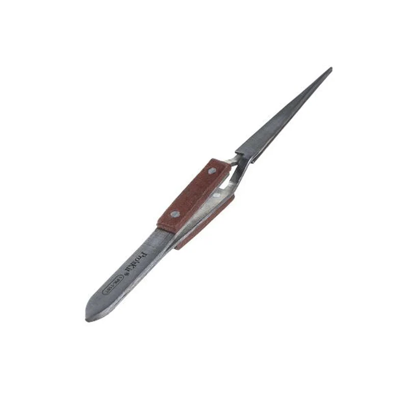 Pro'skit pinzetta dritta a ritenuta, pinza di precisione in acciaio inox resistente agli acidi 1PK-118T
