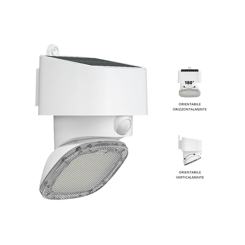 Proiettore LED Solare da Parete Alcapower 2000lm QIR Crepuscolare – SWL12
