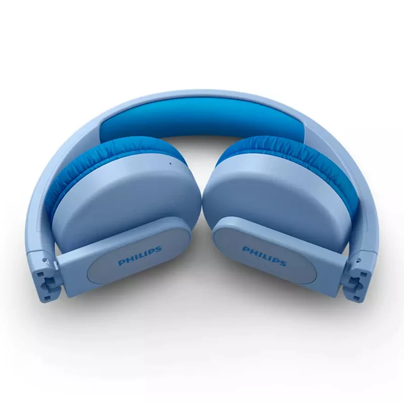 Philips TAK4206BL Cuffie over ear bluetooth wireless per bambini, LED colorati, App controllo genitori e limite di volume di 85dB, padiglioni morbidi