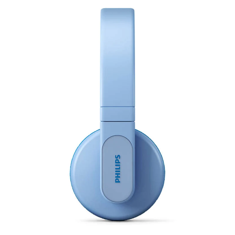 Philips TAK4206BL Cuffie over ear bluetooth wireless per bambini, LED colorati, App controllo genitori e limite di volume di 85dB, padiglioni morbidi
