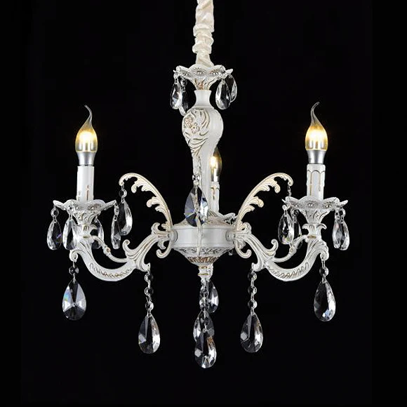 Lampadario Candelabro con Bracci e Cristalli Pendenti a Sospensione