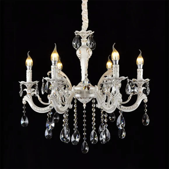 Lampadario Candelabro con Bracci e Cristalli Pendenti a Sospensione