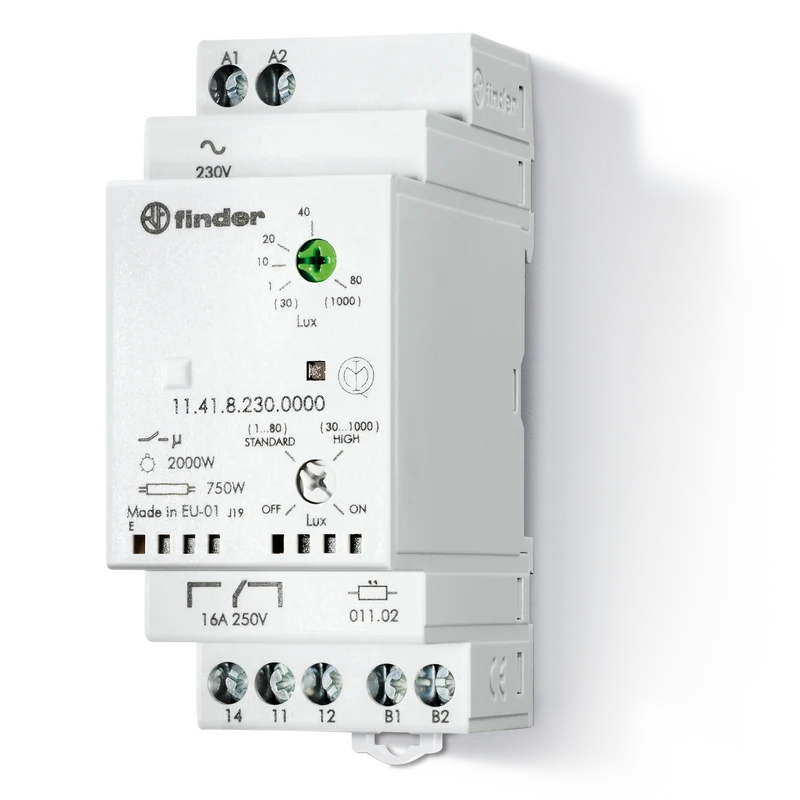 FINDER 114182300000 - Interruttore Crepuscolare Modulare Finder 16A 1 Scambio