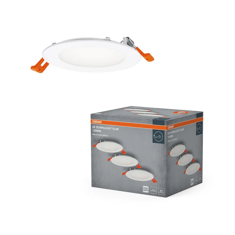 OSRAM Spot LED e Downlight Recess Slim Set Faretto da Incasso 120 mm 8W Bianco ⌀105 mm