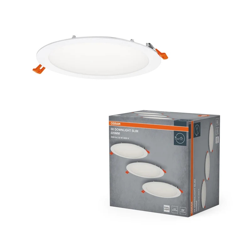 OSRAM LED Spot and Downlight Recess Slim set di faretti da incasso 225 mm 22W bianco ⌀200 mm