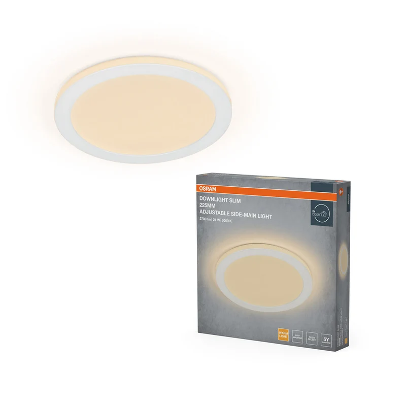 OSRAM LED Downlight Side-Mainlight faretto da incasso 225 mm 24W bianco ⌀85…195 mm