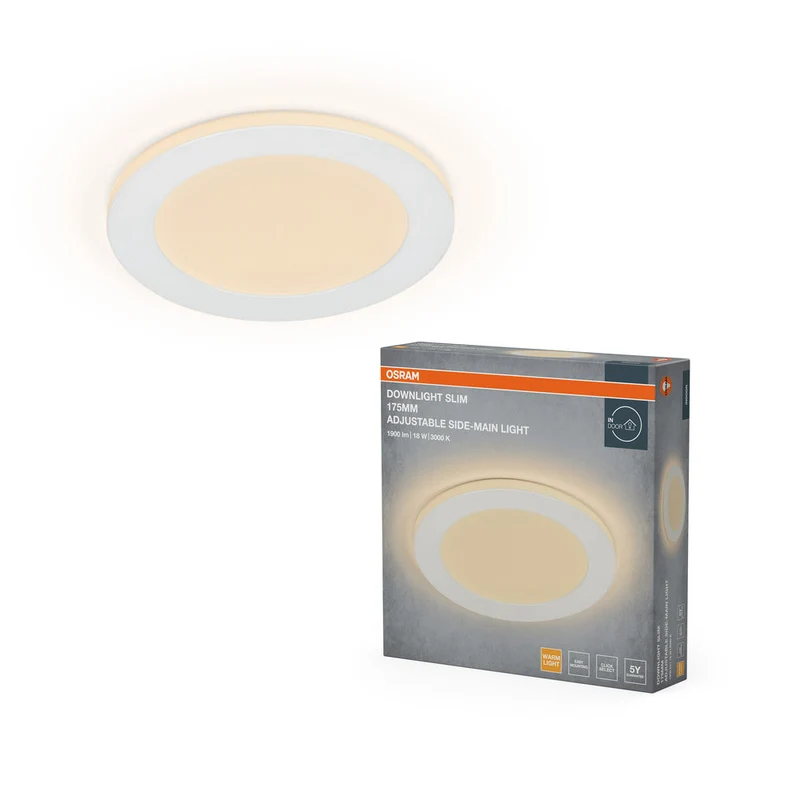 OSRAM LED Downlight Side-Mainlight faretto da incasso 175 mm 18W bianco ⌀85…145 mm