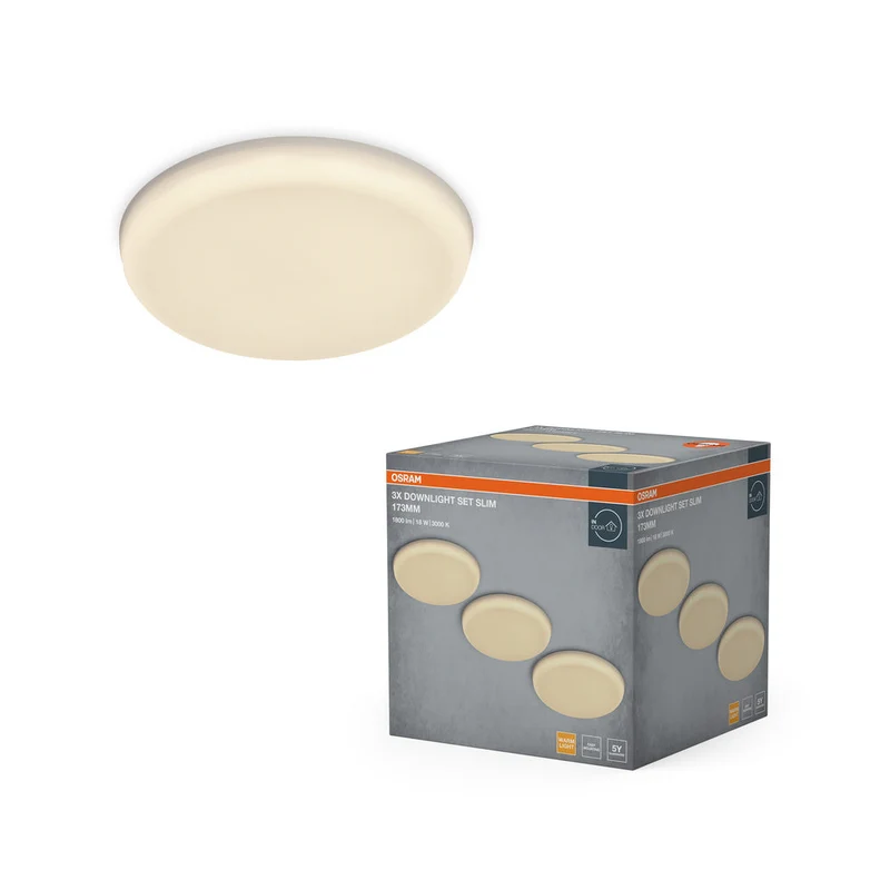OSRAM LED Downlight Adjustable Cut-Out Slim set di faretti da incasso 173 mm 18W 830 bianco ⌀55…145 mm
