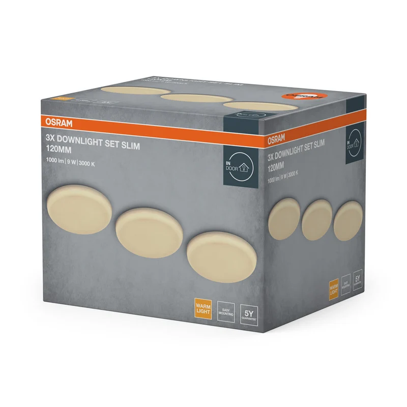 OSRAM LED Downlight Adjustable Cut-Out Slim set di faretti da incasso 120 mm 9W bianco ⌀55 mm