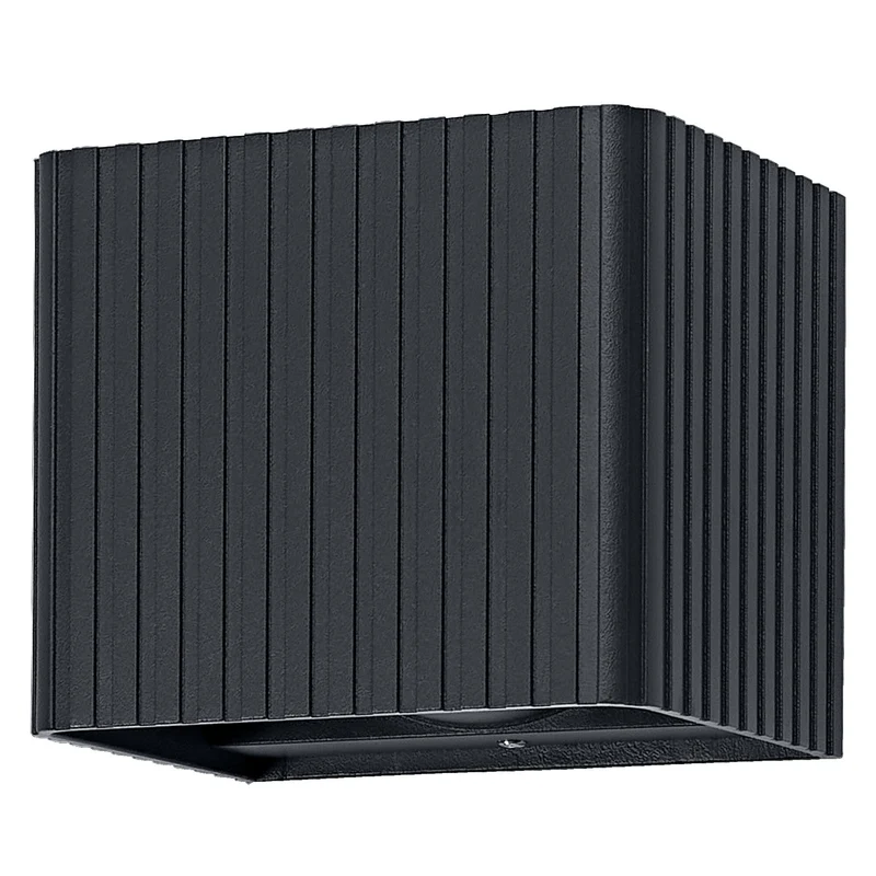 OSRAM ENDURA® Style Applique esterna Striped Cube regolabile Up-Down 10W IP65 grigio scuro